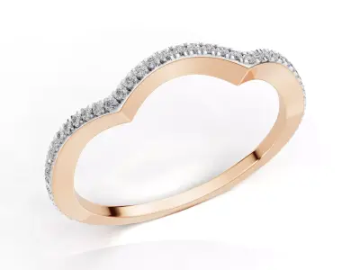 AV 739 Diamond Womens Wedding Ring 3D print model