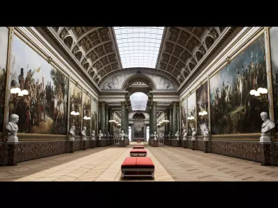 Versailles Palace Photorealistic UE4 Archviz Environment Low-poly 3D model