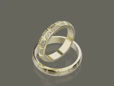 Wedding ring 0081 3D print model