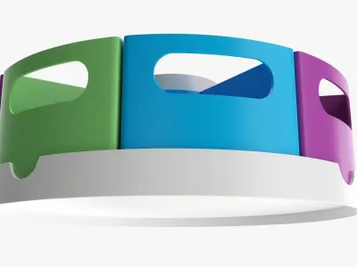 Space storage organizer colorful 3D model