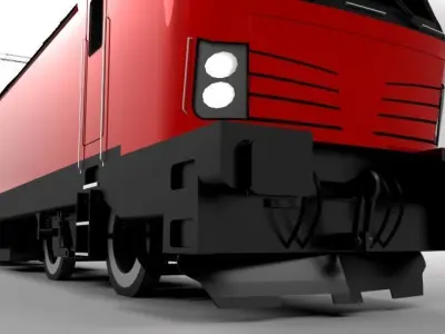 SIEMENS TRAIN LOWPOLY Low-poly 3D model