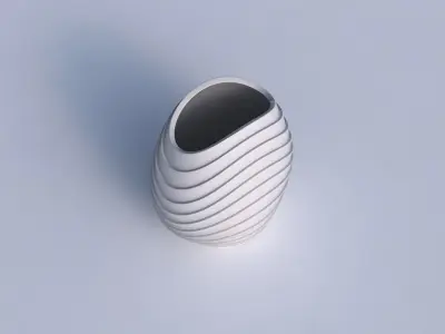 Bowl compressed with horizontal layers 3D print model