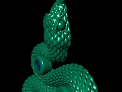 Luxury Snake Key Pendant 3D print model