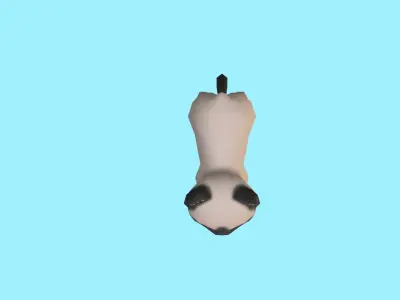 Chibi cat V1 Low-poly 3D model