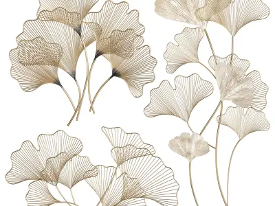 Ginkgo wall decor 2 3D model