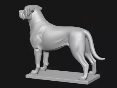 Dog sculpture 3D print model order