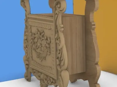 bedside table design stl and  3D model