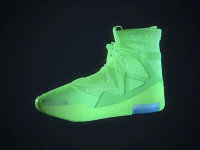  Nike Air Fear of God - Frosted Spruce Green Low-poly 3D model