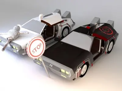 car traffic Low-poly 3D model