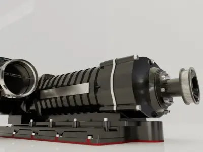 supercharger turbocharger 3D model