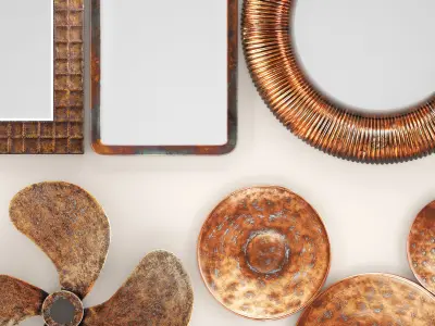 Copper collection for walls 2 3D model