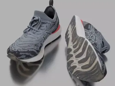 Photogrammetric scan of an asics running shoe 3D model