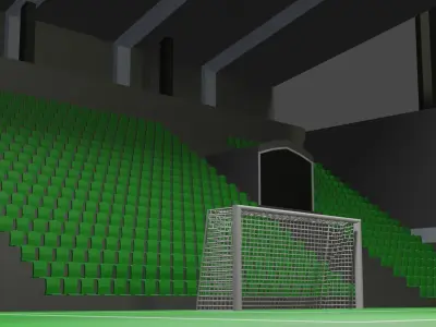 LOW POLY Football Stadium Free low-poly 3D model