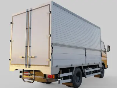 Mitsubishi fuso box truck 3D model