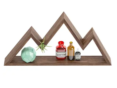 Mountain Shaped Wall Shelf 3D model