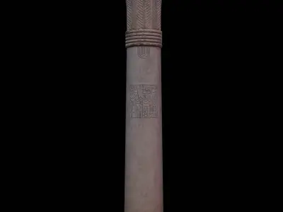 Ancient Egyptian Palm Column 3D model