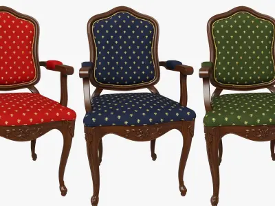  Classic carved chair 04 02 3D model