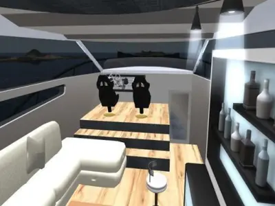 Luxury Yacht Sports  Low-poly 3D model