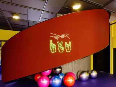 Boxing Gym 3D model