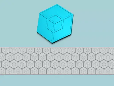 Hexagonal Wall Panel A08 - Interior Design Decoration 3D print model