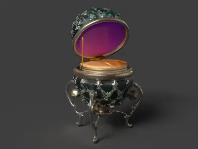 Russian  Faberge egg  Low-poly 3D model