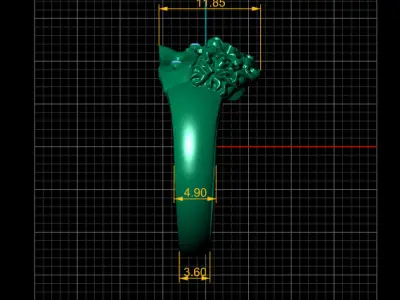 classical style ring 3D printable model  3D print model