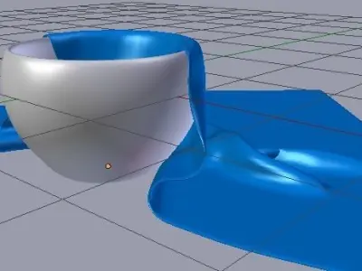 Vase with Cloth  Low-poly 3D model