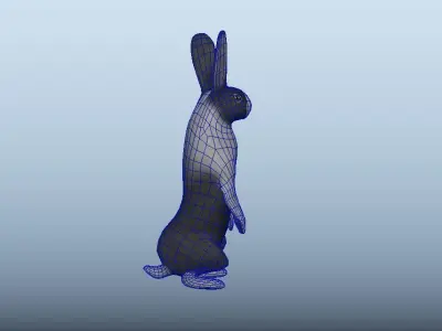 Rabbit Animated VFX Grace Low-poly 3D model