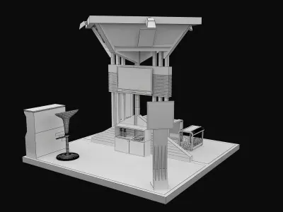 Booth Exhibition Stand a616c 3D model