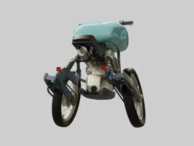 Bicycle concept Low-poly 3D model