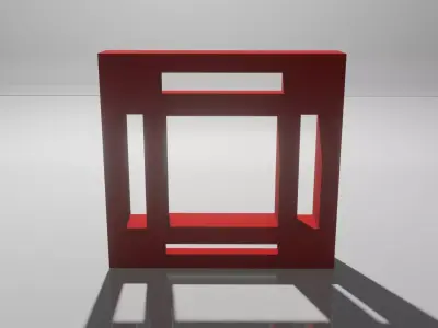 Brick Square Jaali Square 3D model