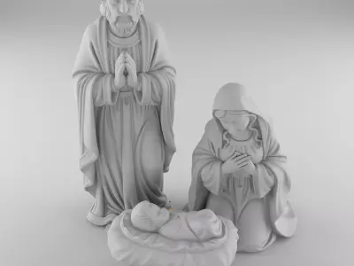 Holy Family Nativity Set STL 3D print model