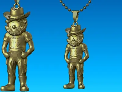 NCAA - Necklaces TEXAS TECH - Hanging Figurine - 3D print 3D print model