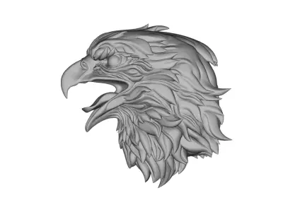 Eagle Head 3D Model for Jewelry Pendant Design 3D print model