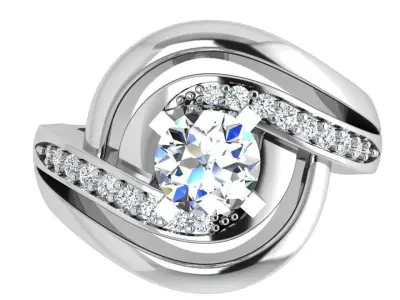 Round Diamond Ring 4384 3D print model