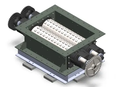 Stone crusher-CLINKER GRINDER ASSLY 3D print model