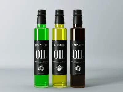 Olive Oil Bottle 3D 250 ml 3D model