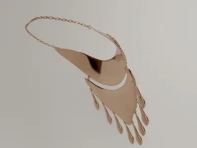 Necklace Choker Low-poly 3D model
