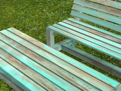 Old lounge chair 3D model