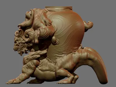 Chinese-dragon pot 3D print model