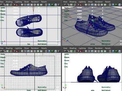 Old sneakers 3D model