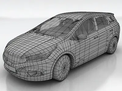 Kia Ceed SW Low-poly 3D model