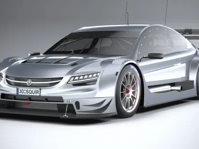 Generic Race Car DTM 2022 LowPoly 3D model