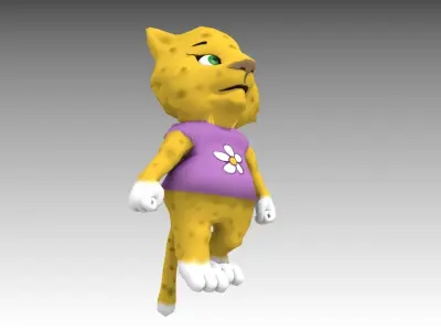 Jaguar Toon Low-poly 3D model