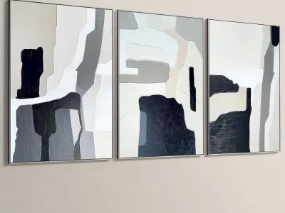 Abstract Painting Set of 3 pieces - No 11 Low-poly 3D model