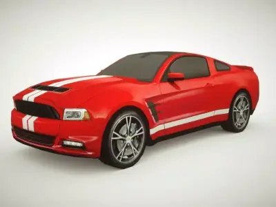 Generic Muscle-car v1 Low-poly 3D model