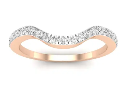 AV 558 Diamond Anniversary Ring Wedding Guard Band 3D print model