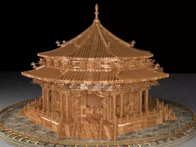 Chinese ancient house 3D model 26