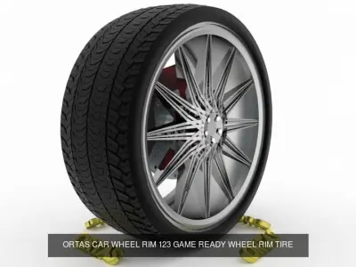 ORTAS CAR WHEEL RIM 123-124 GAME READY WHEEL 3D Model Pack