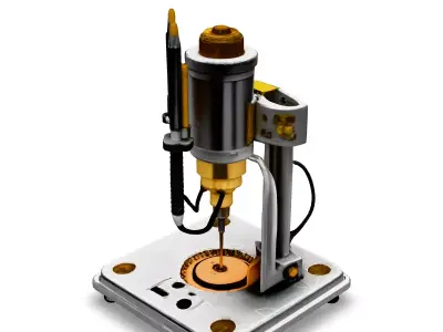 Precision MicroDrilling Machine 3D Model Low-poly 3D model